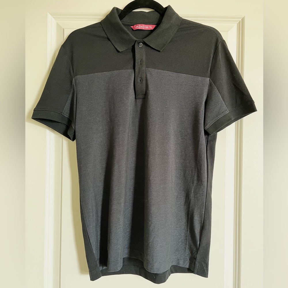 Grey & Black Colorblock Polo
